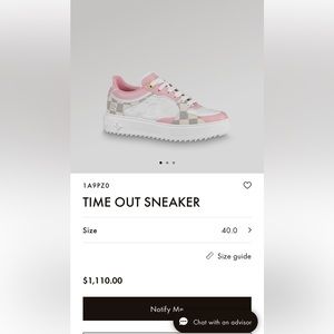 Louis Vuitton Pink Sneaker